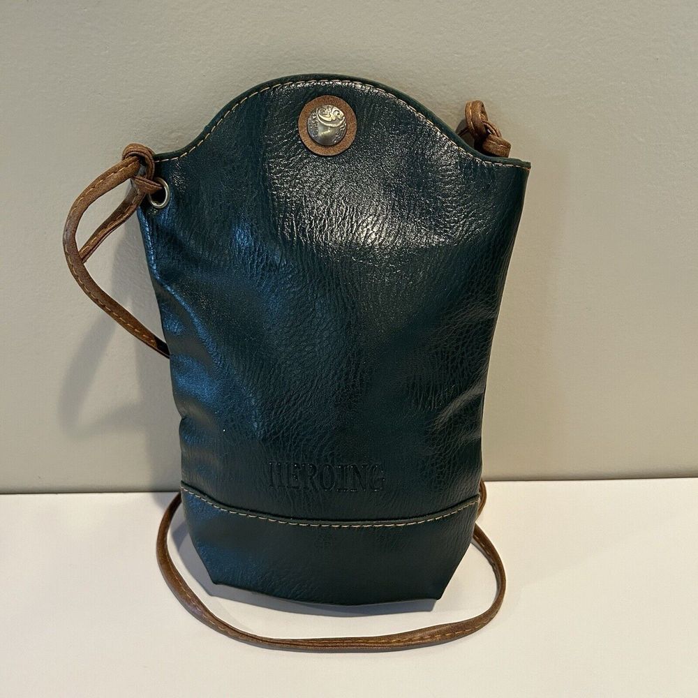 Heroing Crossbody Small‎ Crossbody Dark Green with Chestnut Strap